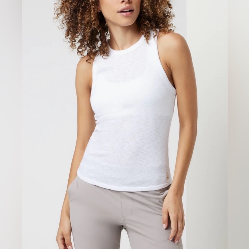 Vuori Sunrise Racerback White Tank Top XS